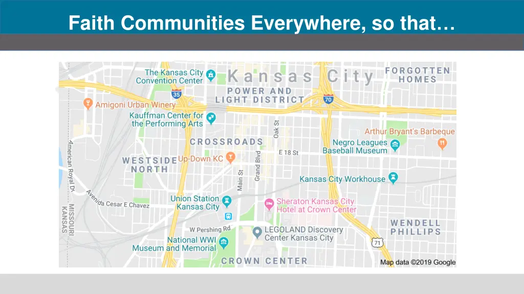faith communities everywhere so that