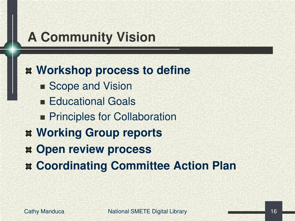 a community vision