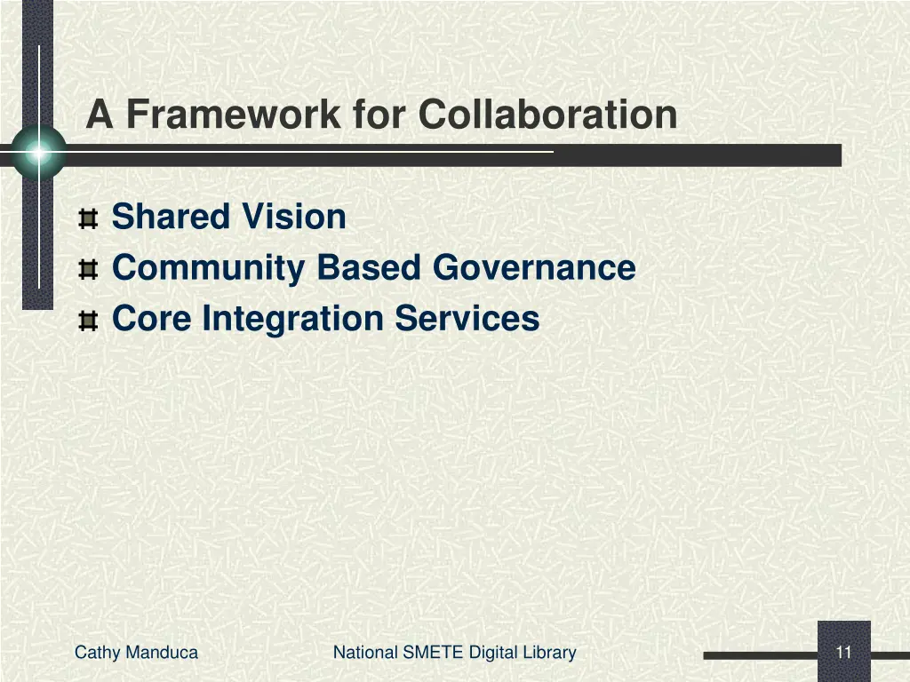 a framework for collaboration