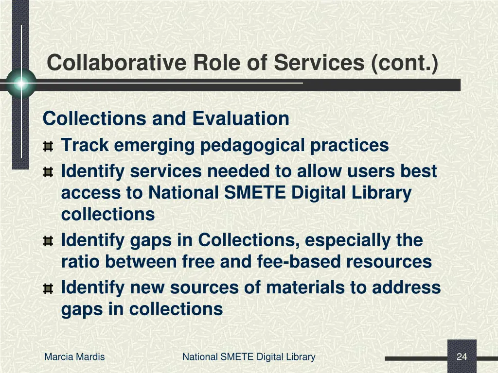 collaborative role of services cont