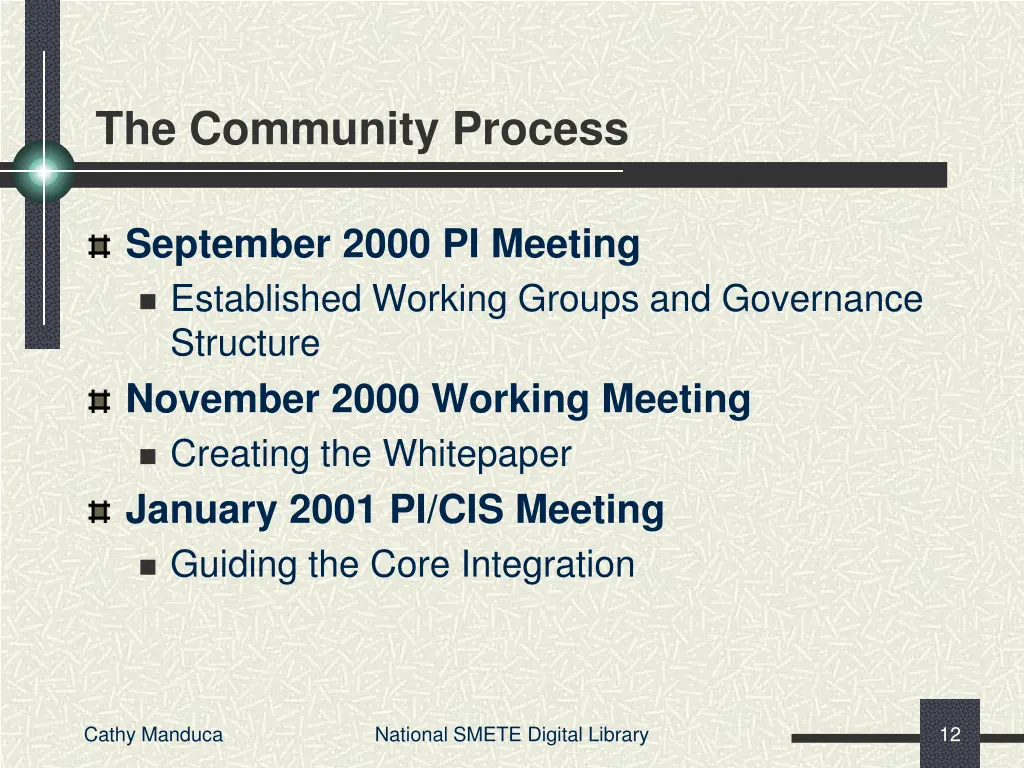 the community process