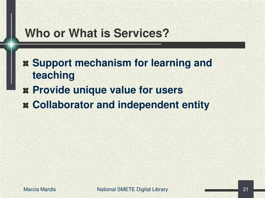 who or what is services