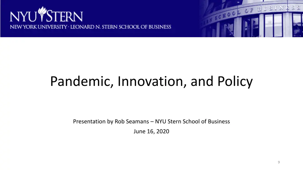 pandemic innovation and policy 1