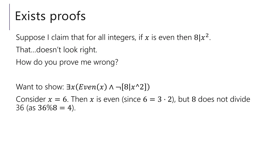 exists proofs