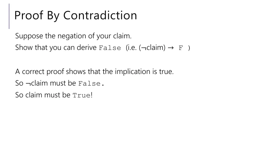 proof by contradiction 1