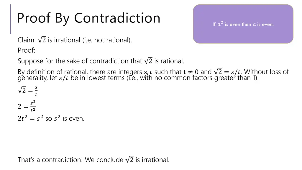 proof by contradiction 5