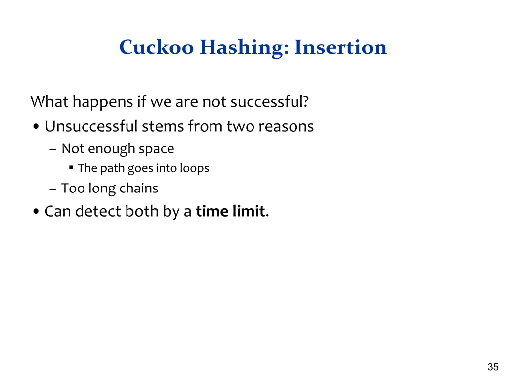 cuckoo hashing insertion