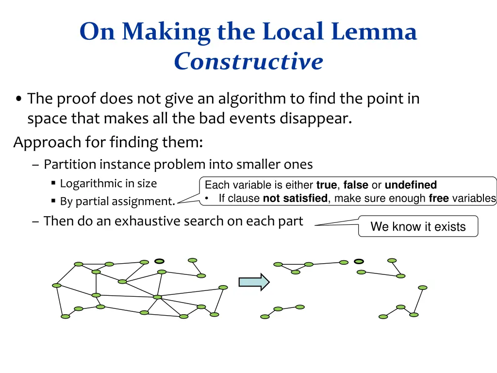 on making the local lemma constructive