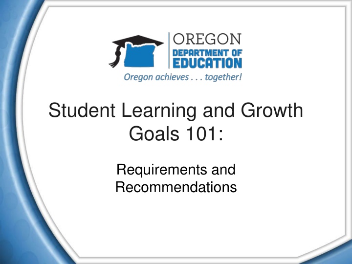 student learning and growth goals 101