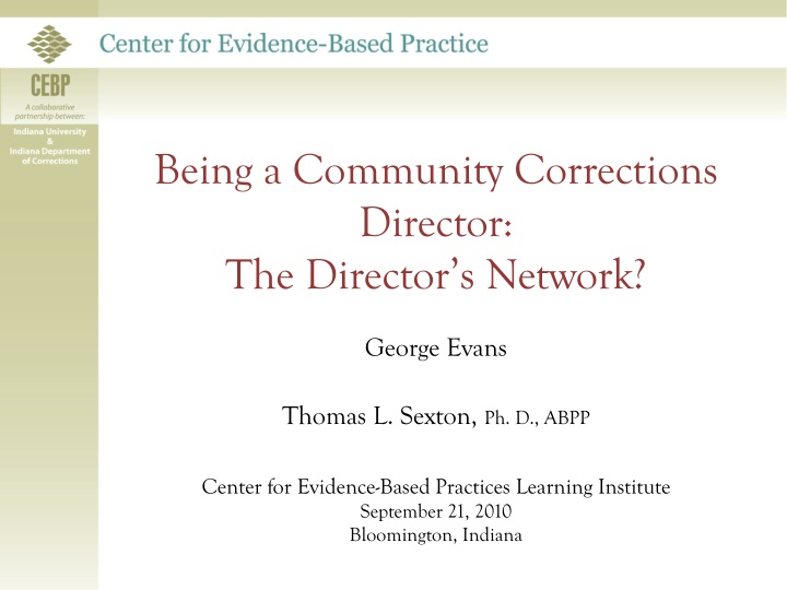 being a community corrections director