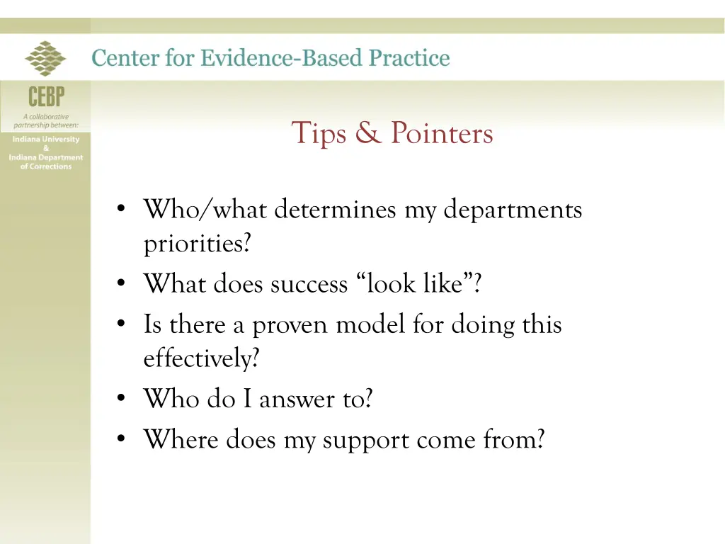 tips pointers