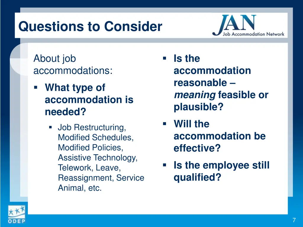 questions to consider 2