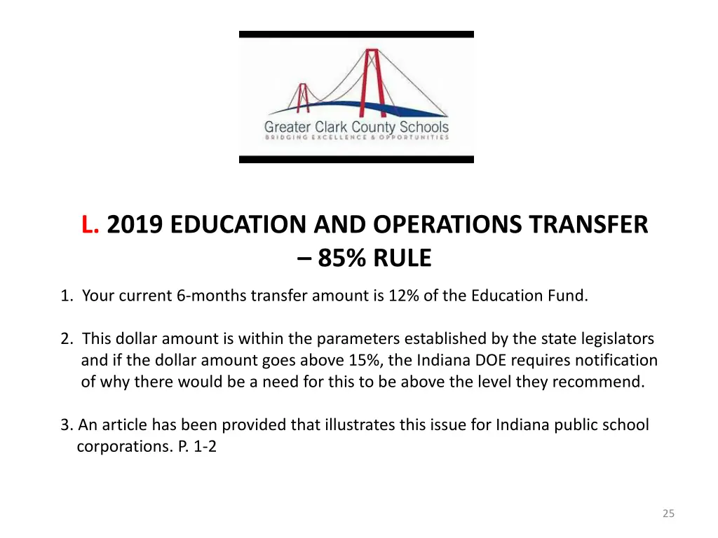 l 2019 education and operations transfer 85 rule