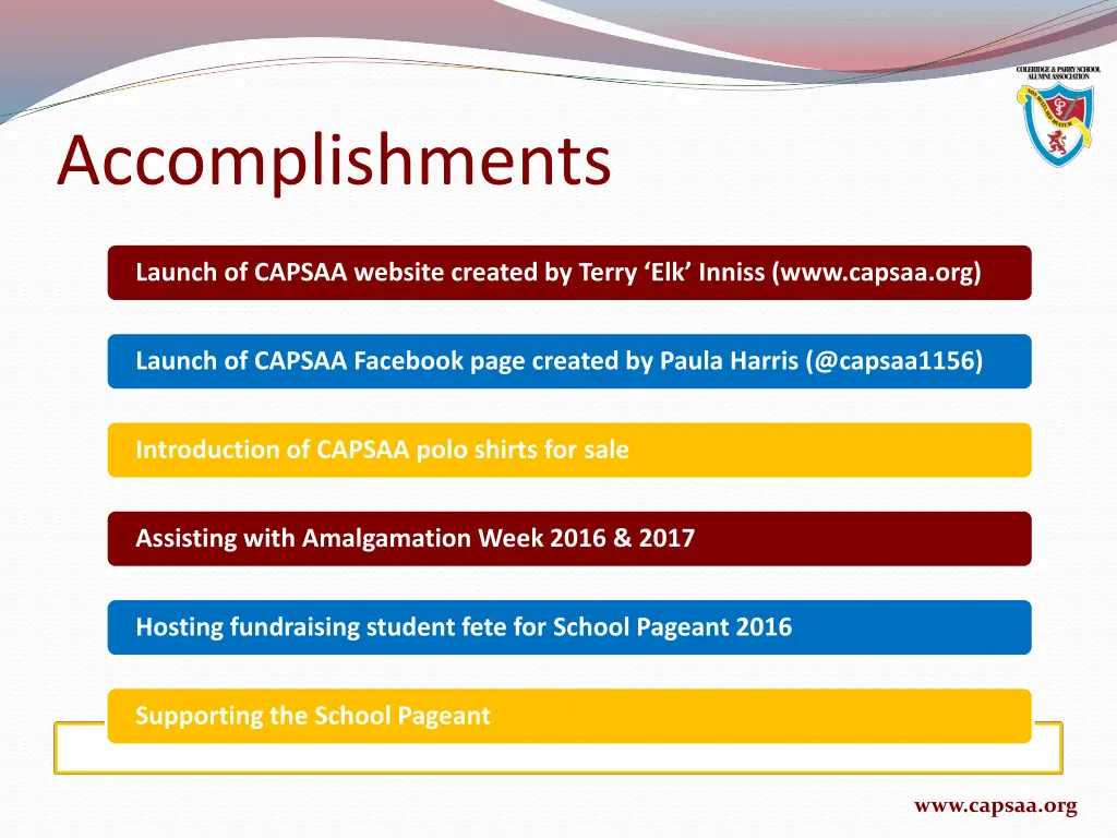 accomplishments