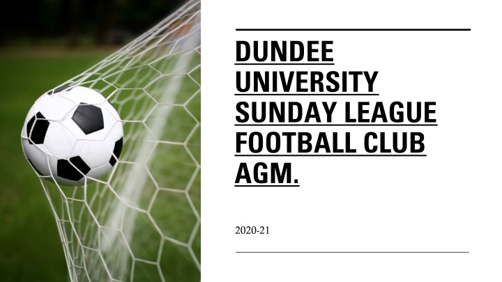 dundee university sunday league football club agm