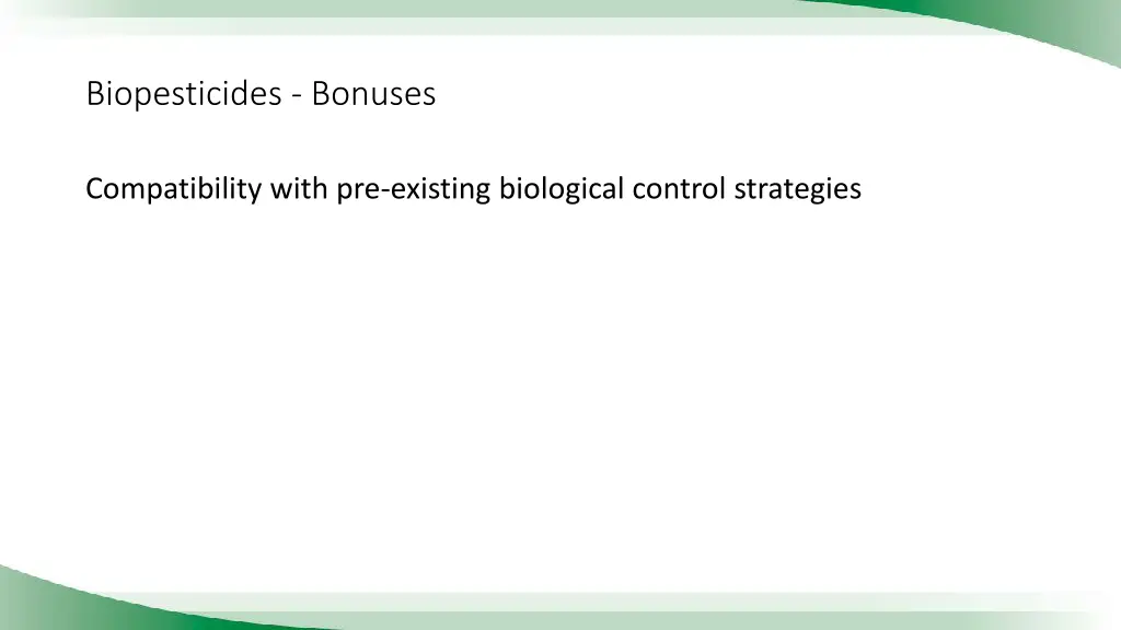 biopesticides bonuses