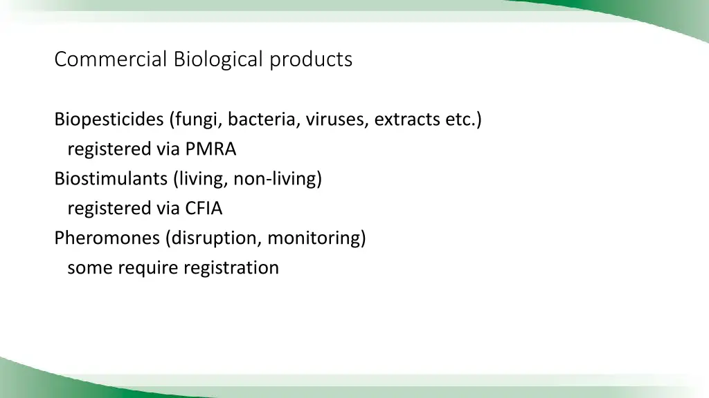 commercial biological products