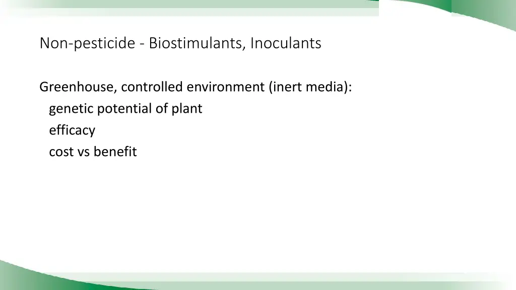 non pesticide biostimulants inoculants