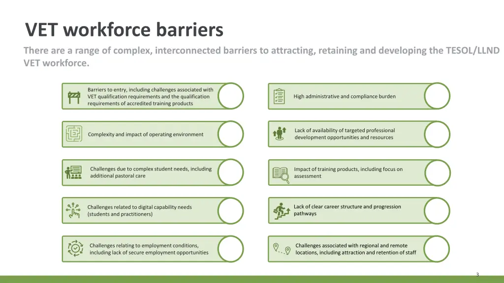 vet workforce barriers there are a range