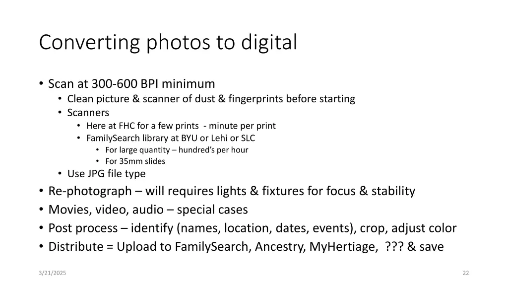 converting photos to digital