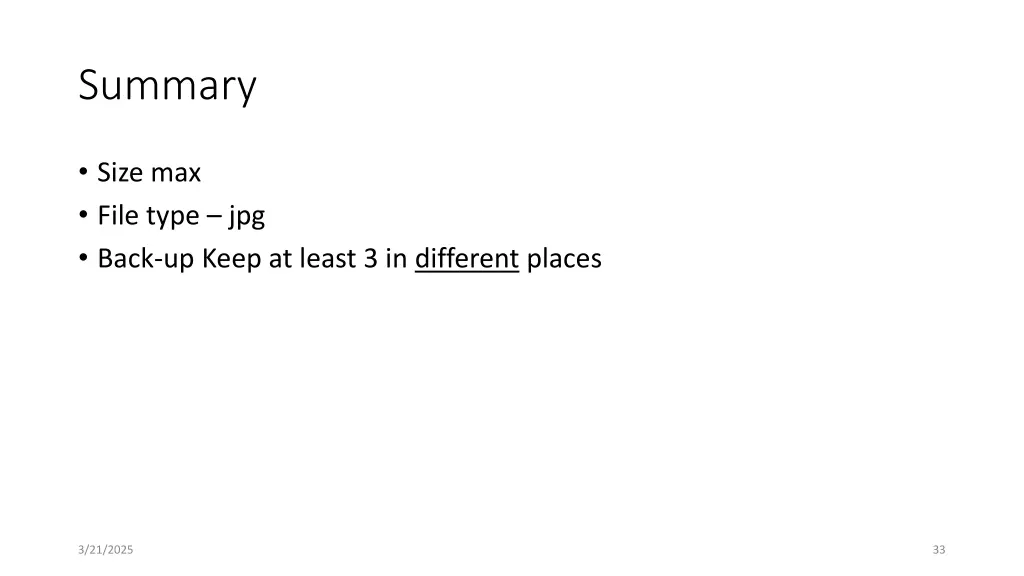 summary