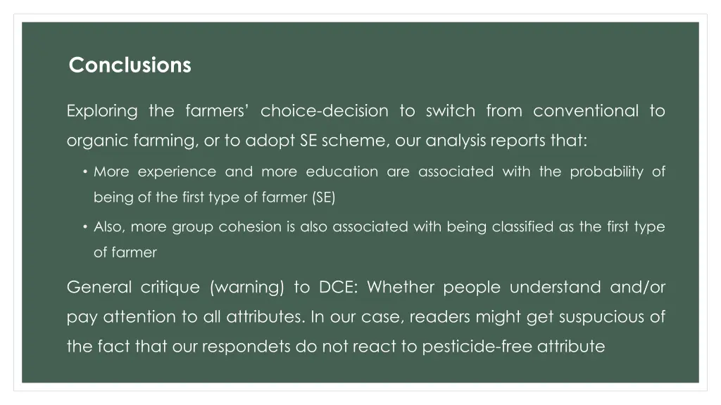 conclusions