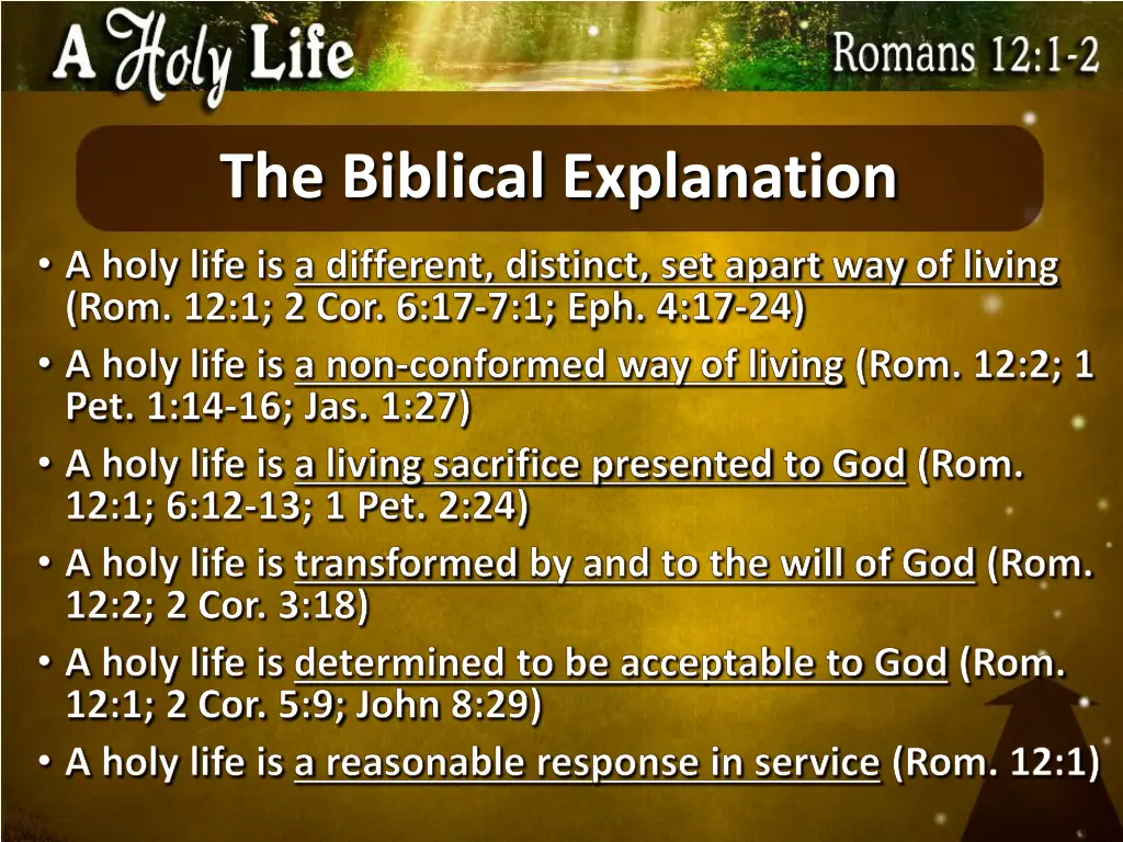 the biblical explanation
