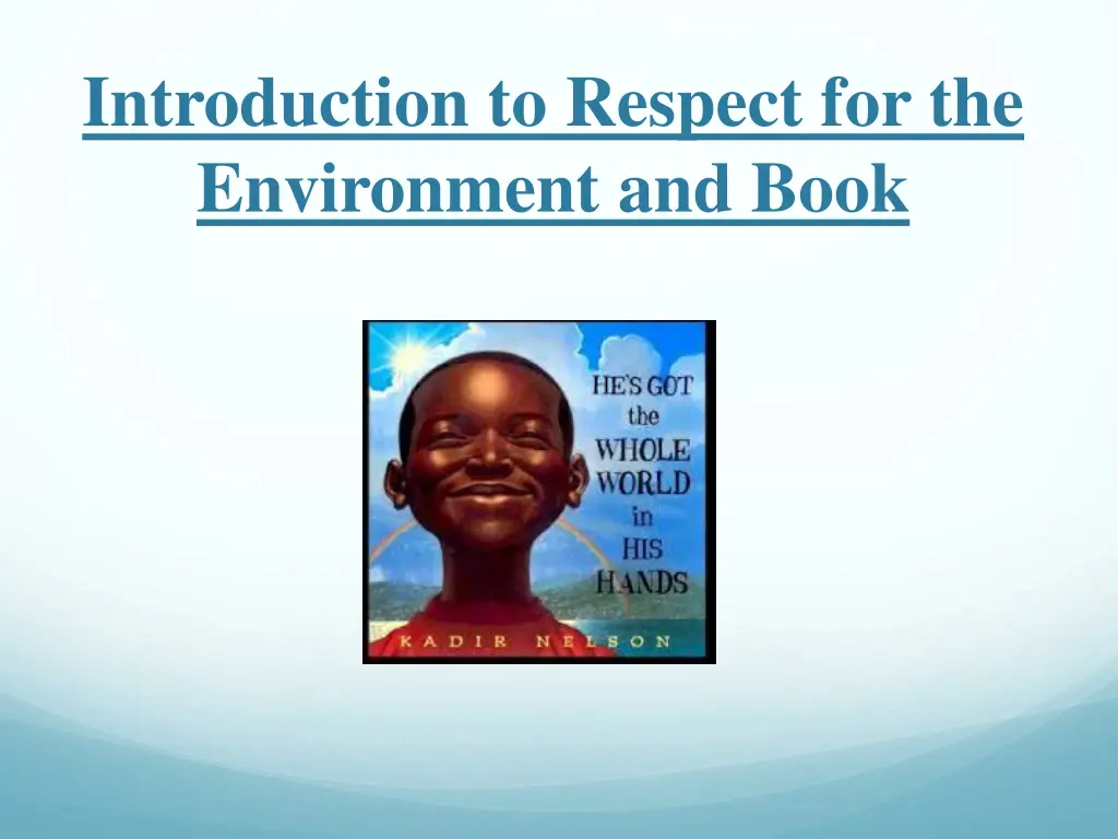 introduction to respect for the environment