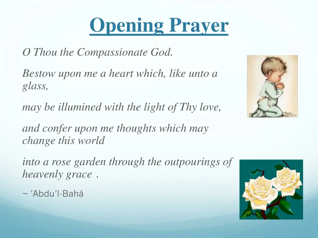 opening prayer