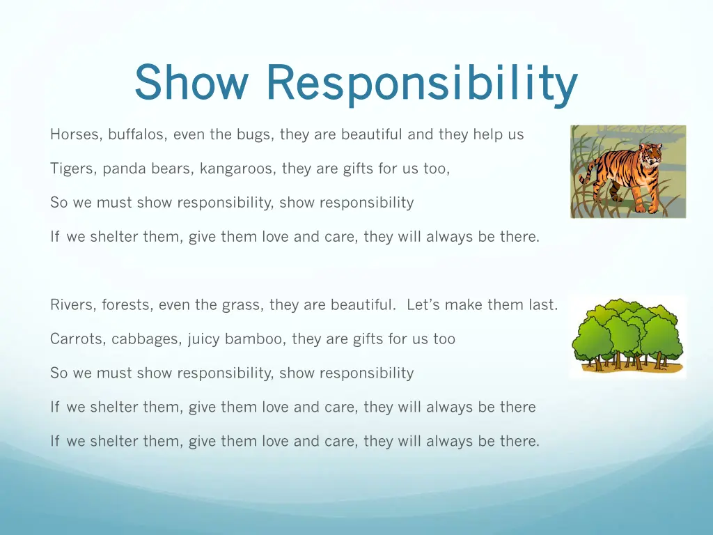 show responsibility show responsibility