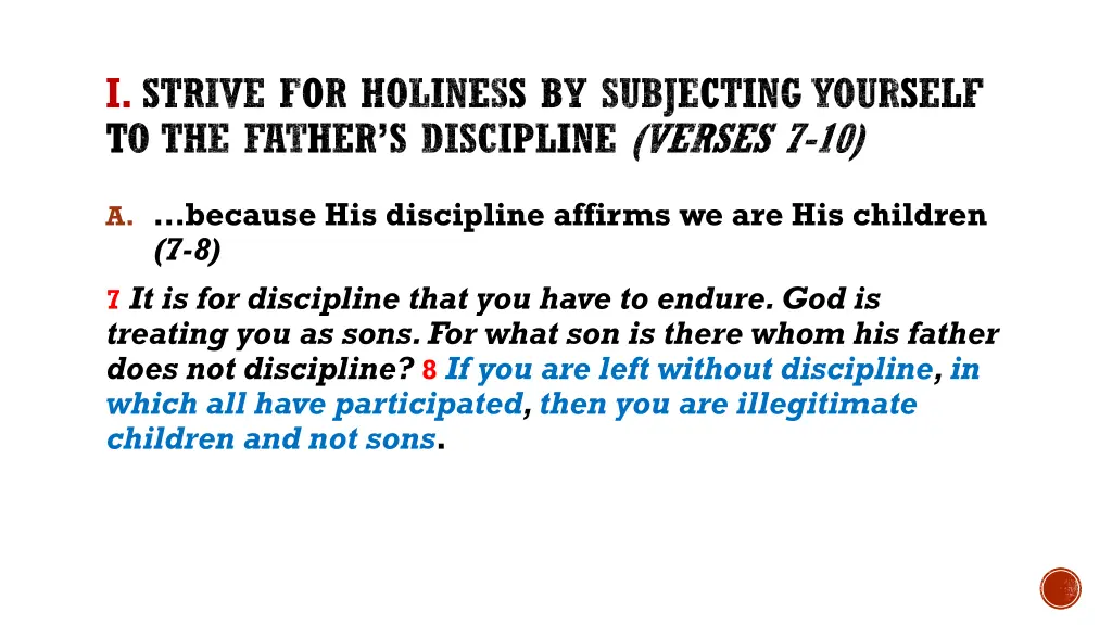 i strive for holiness by subjecting yourself