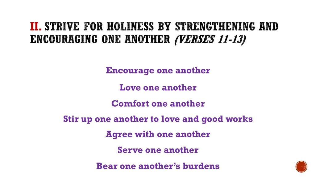 ii strive for holiness by strengthening 4