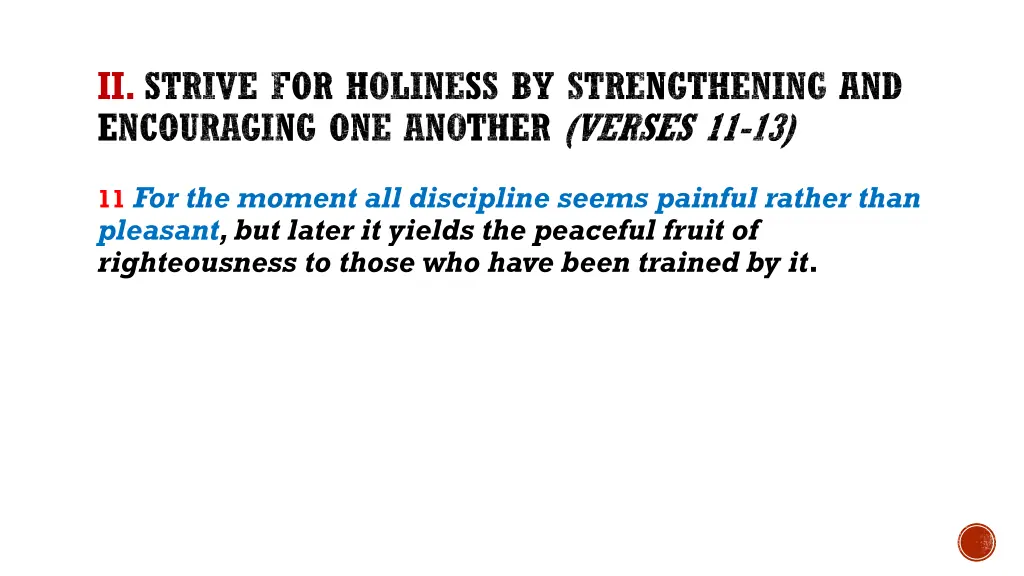 ii strive for holiness by strengthening