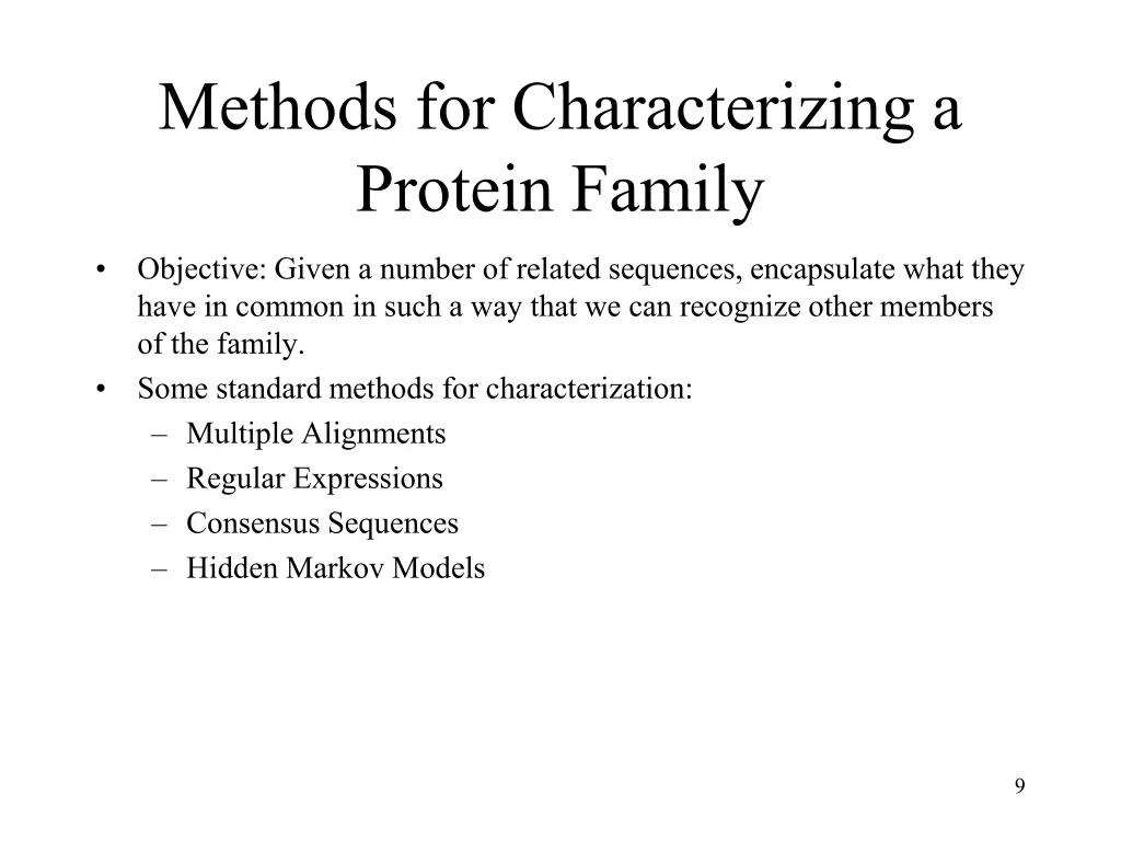 methods for characterizing a protein family
