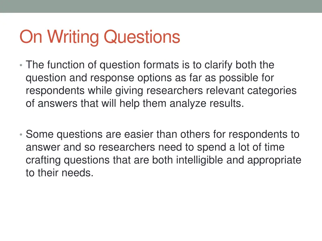 on writing questions