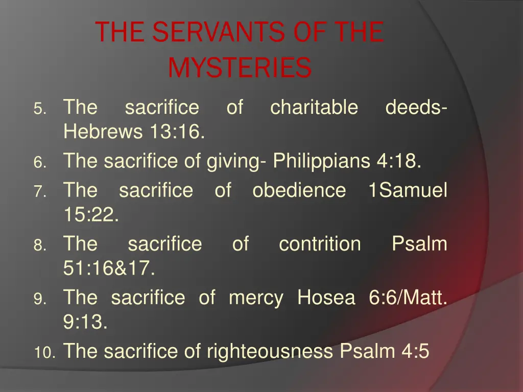 the servants of the mysteries 1