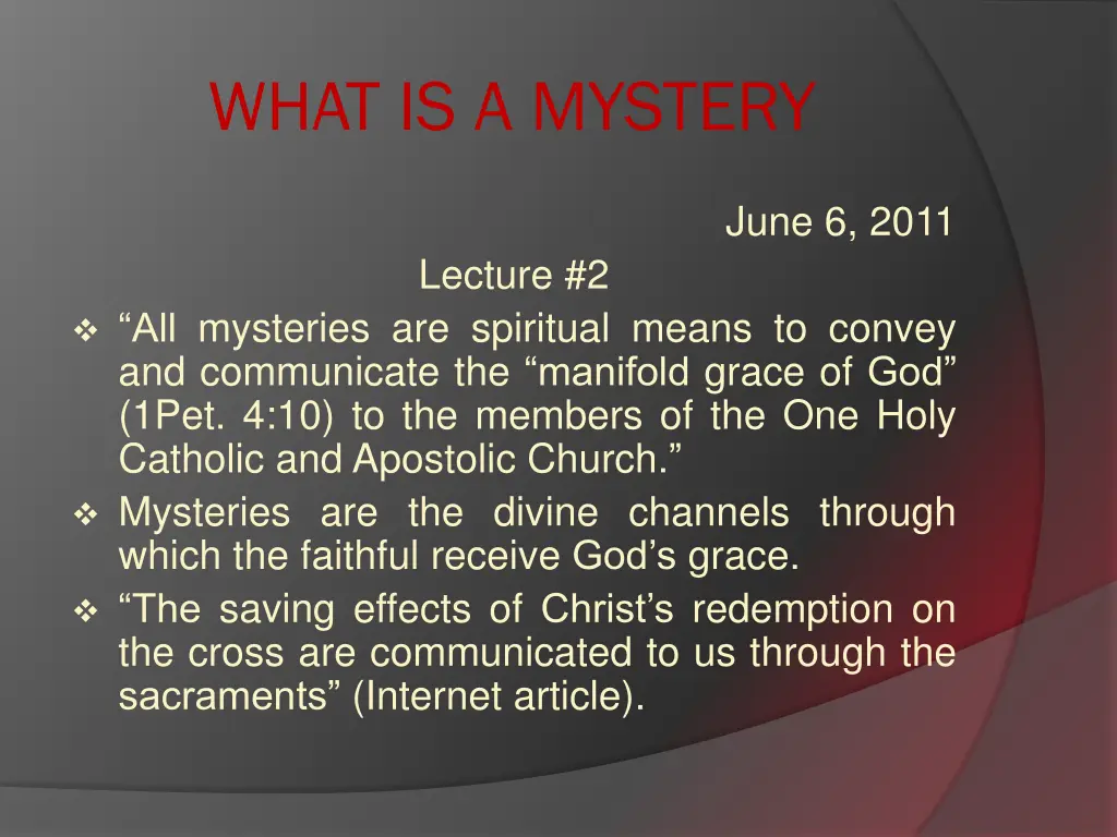 what is a mystery 9