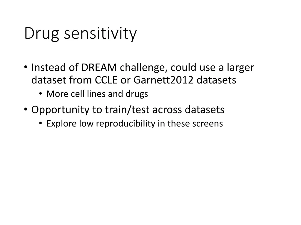drug sensitivity