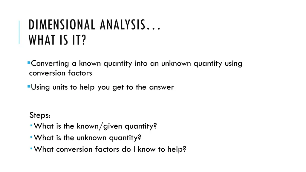 dimensional analysis what is it