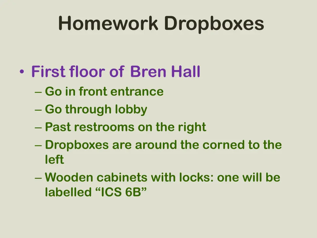 homework dropboxes