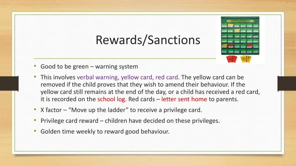 rewards sanctions