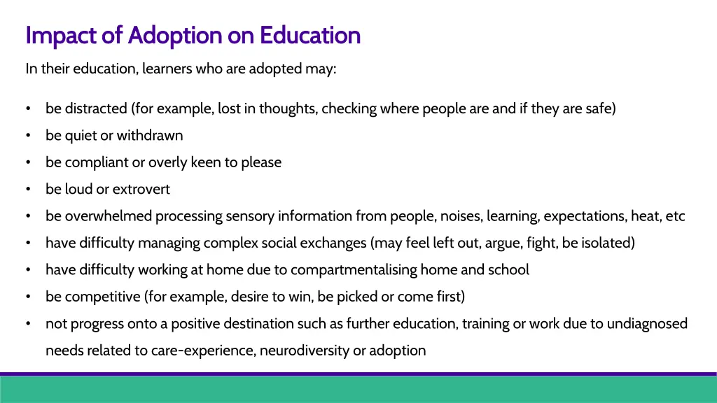 impact of adoption on education impact