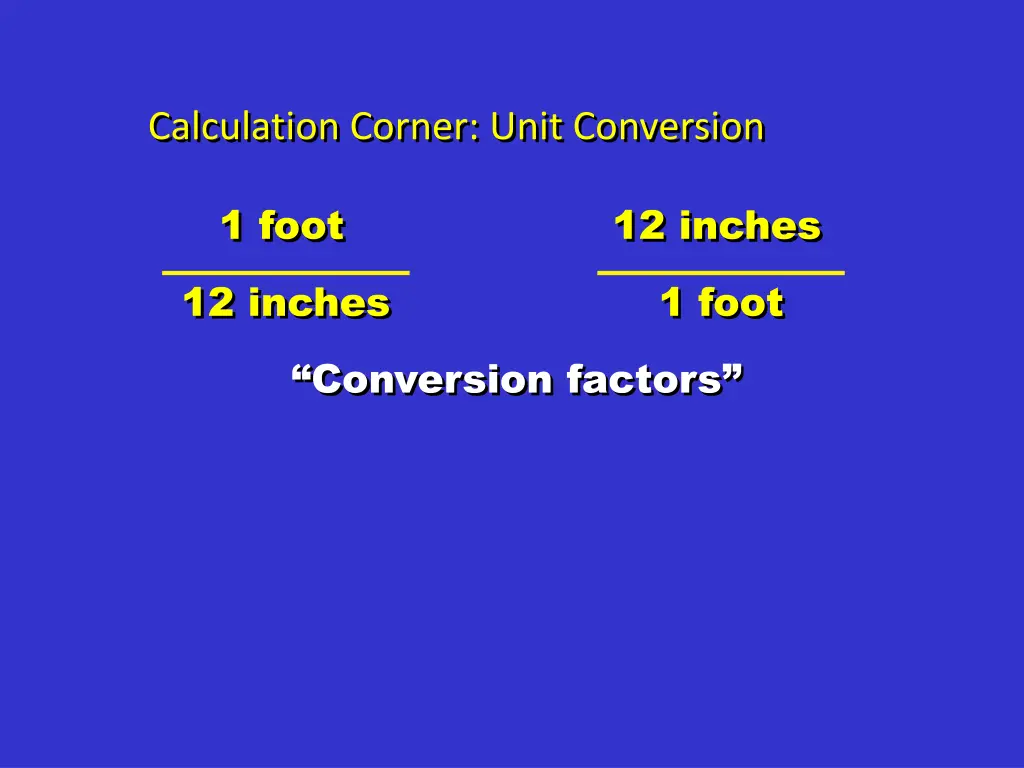 calculation corner unit conversion 2