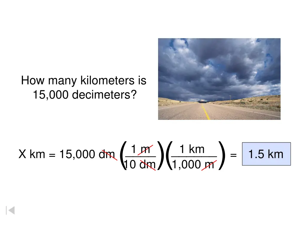 how many kilometers is 15 000 decimeters
