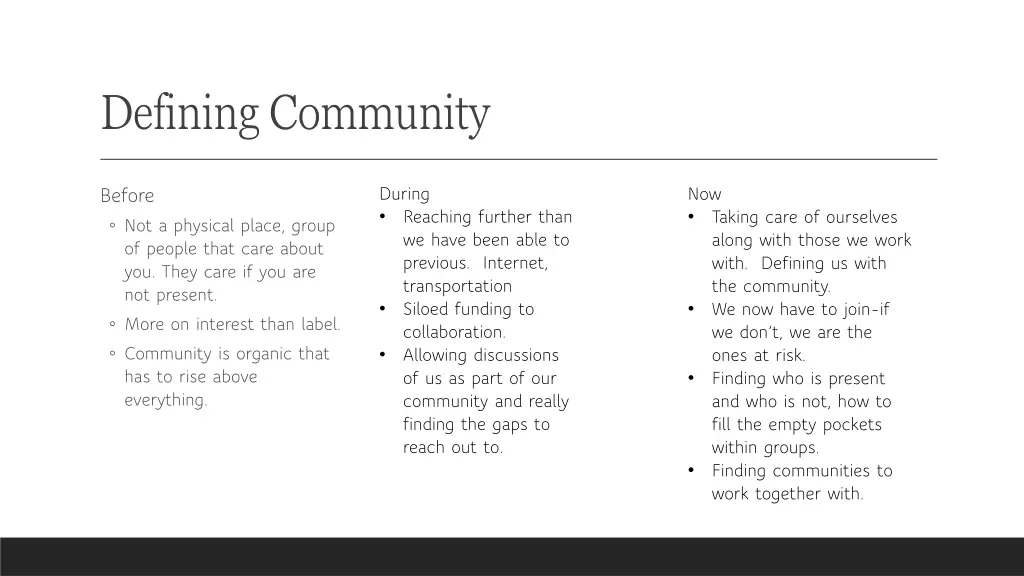 defining community