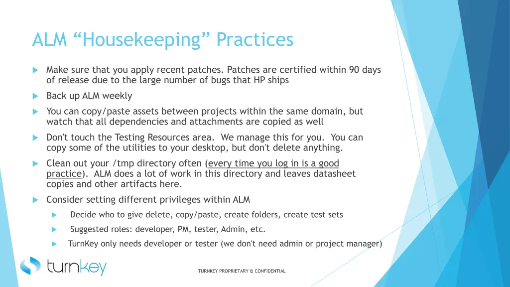 alm housekeeping practices