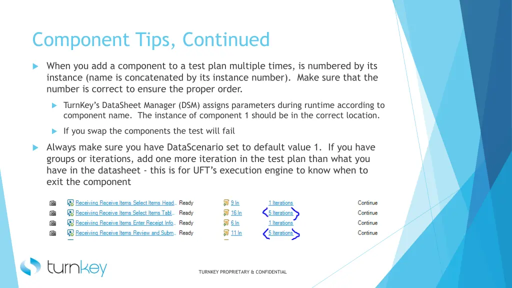 component tips continued