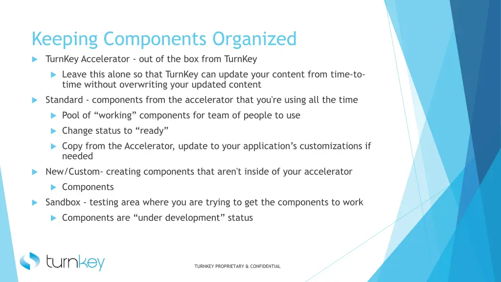 keeping components organized