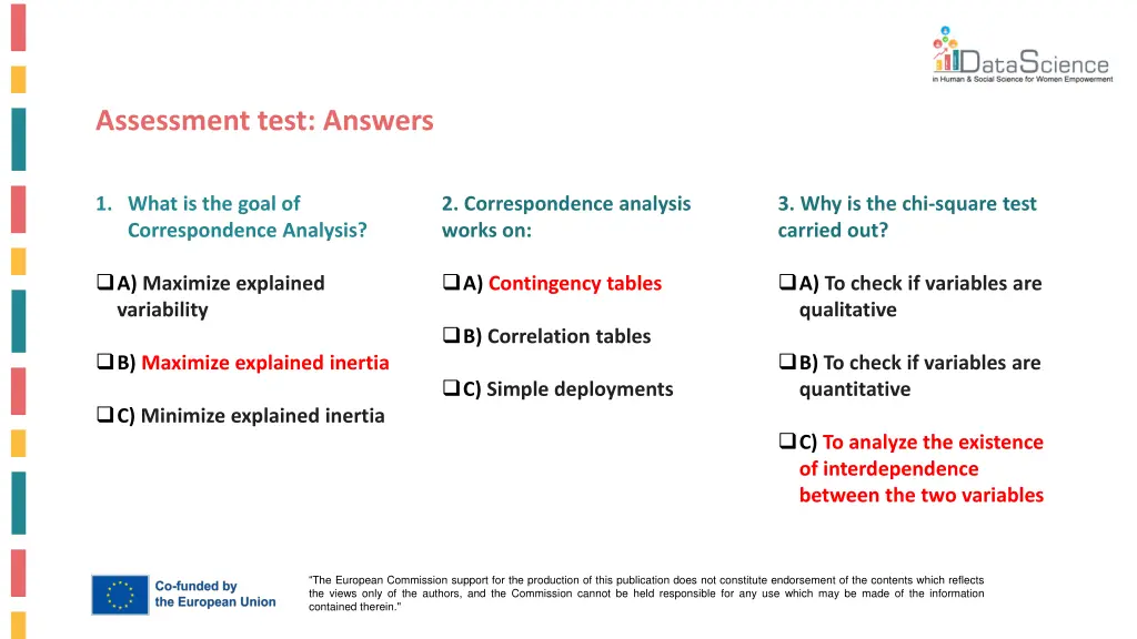 assessment test answers