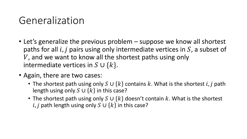 generalization